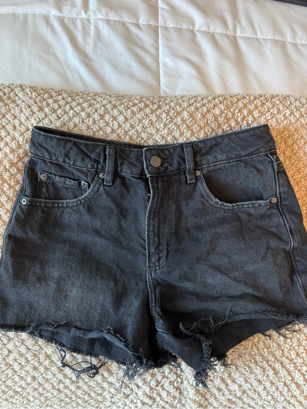 Dynamite Black High-Rise Denim Cutoff Shorts